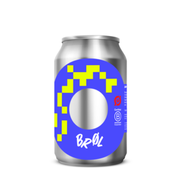 BRØL Square Øko IPA Alkoholfri 0,5% 24x33 cl Dåser